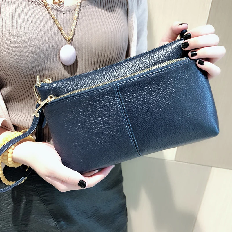 BAQI Women Handbags Shoulder Bags 2019 Fashion Genuine Leather Cowhide Luxury Designer Messenger Crossbody Bag Purse Lady | Багаж и сумки