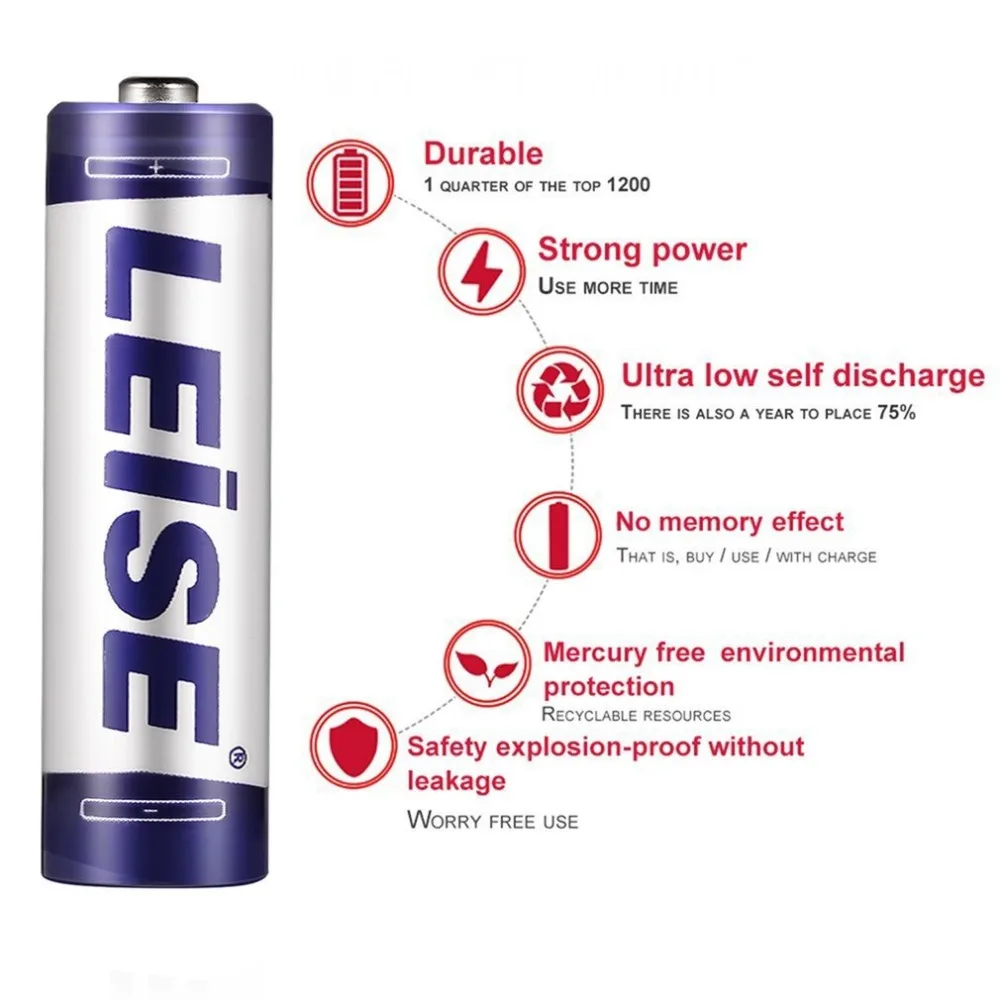 Leise AA 2700mah перезаряжаемая батарея 1,2 V Ni-MH 2A nimh батареи с чехлами для батарей для RC игрушки мышь микрофон