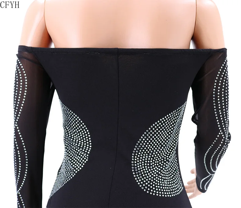 

Women Sexy Vintage Full Sleeve Dresses Hot Drilling Mesh Bandage Fashion Casual Club Long Maxi Dress Vestidos