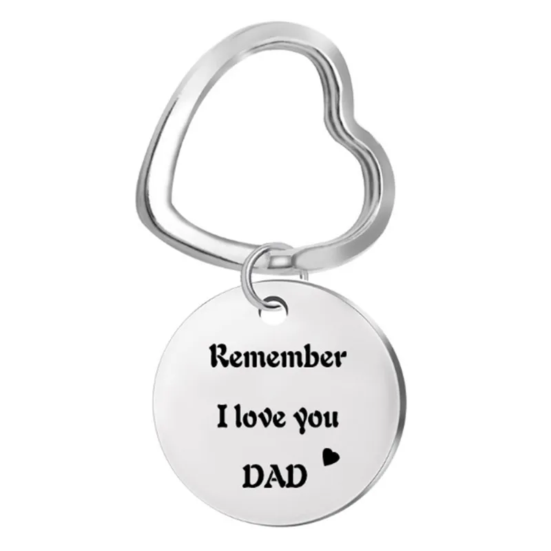 creative stainless steel keychain letter for women men car bag pendant keyring fashion jewelry Father's day gifts Accessories |