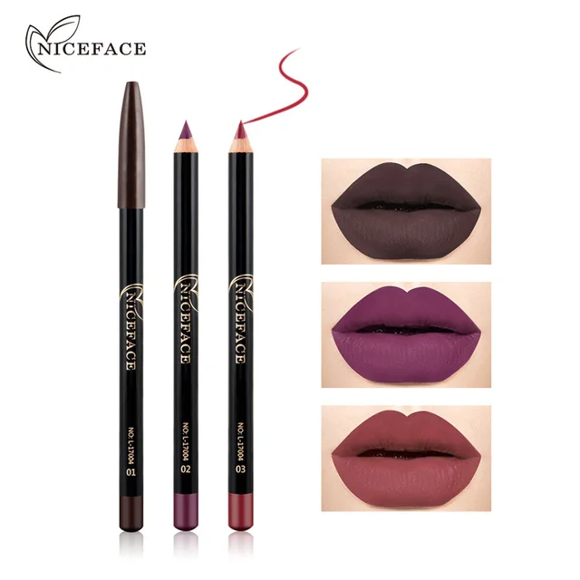 12 Colors Cosmetic Lipstick Pen Matte Long Lasting Pigments Waterproof Lady Charming Lip Liner Contour Makeup Lipstick Tool 1