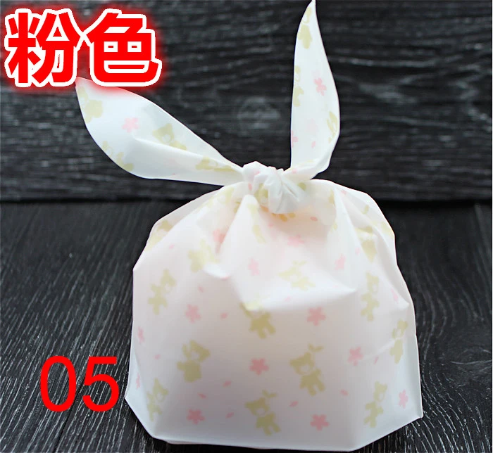 Lovely Rabbit ears snack bags Cookies bag Candy bread few kinds can be choose 100 pieces/lot | Дом и сад