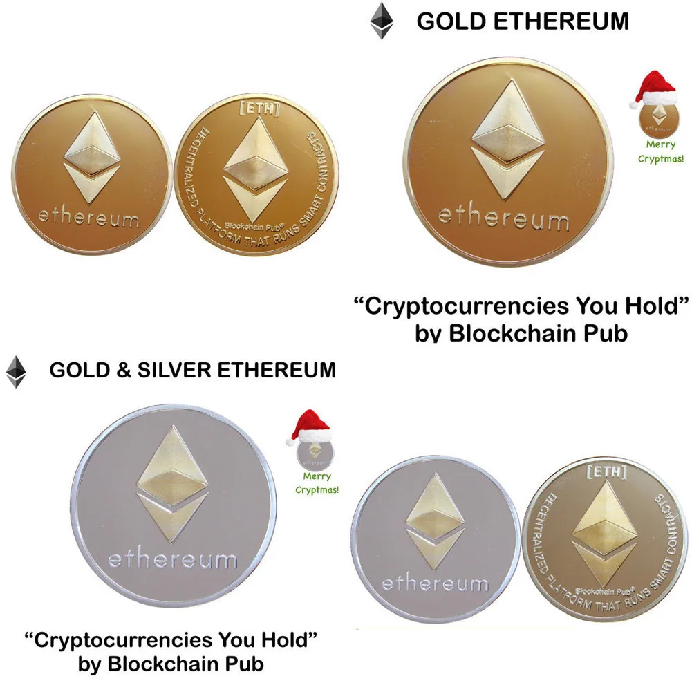 Позолоченные ethereum монет коллекционные Книги по искусству коллекция подарок