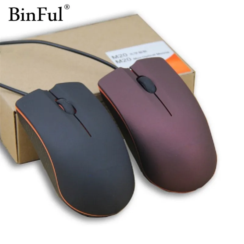 BinFul Мини Милая проводная мышь USB 2 0 профессиональная офисная оптическая для