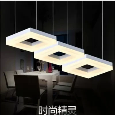 

JCZ New beautiful LED droplight rectangle art lights sitting room lights acrylic contemporary and contracted absorb dome light l