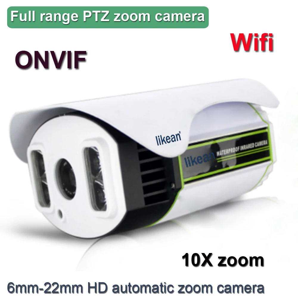 Waterproof 2MP 1080P HD Wireless 10x zoom IP Camera Wifi Outdoor ONVIF CCTV Sony imx222 IR TF Slot Security Surveillance | Безопасность