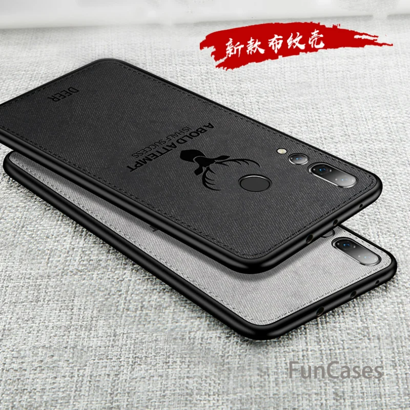 Чехол для телефона Huawei P Smart 2019 Nova 3i P20 Lite/Pro Y9 чехол Honor 8C 7A 7X 8X max 10 9 lite тканевый с