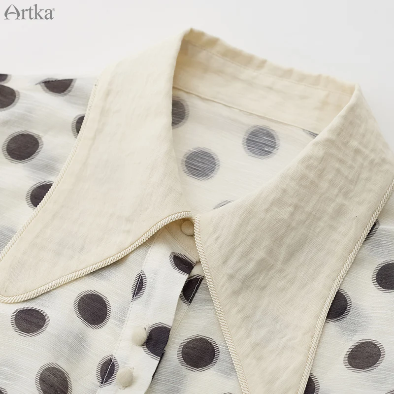ARTKA/Новинка 2019 года летние женские топы и блузки с короткими рукавами пышными