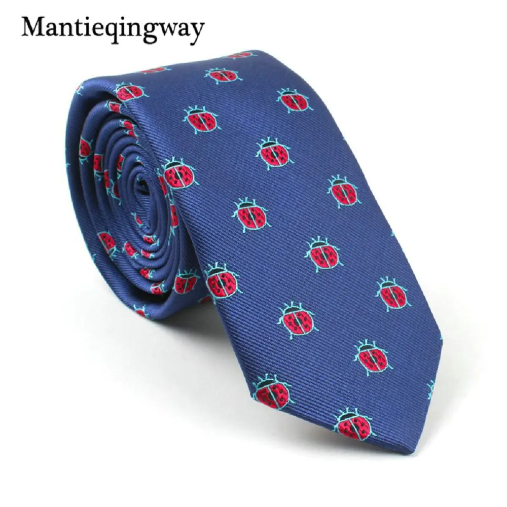 502 Классические мужские галстуки Mantieqingway, 6 см, с рисунком акулы из мультфильма, галстуки на шею, полиэстер, животные, цветочный галстук для мужчин, свадебный смокинг, Gravatas - Цвет: 502