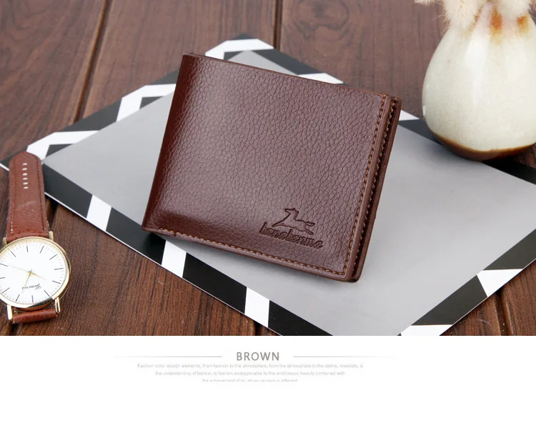 2019 Винтажный Мужской кожаный брендовый Роскошный кошелек короткие тонкие