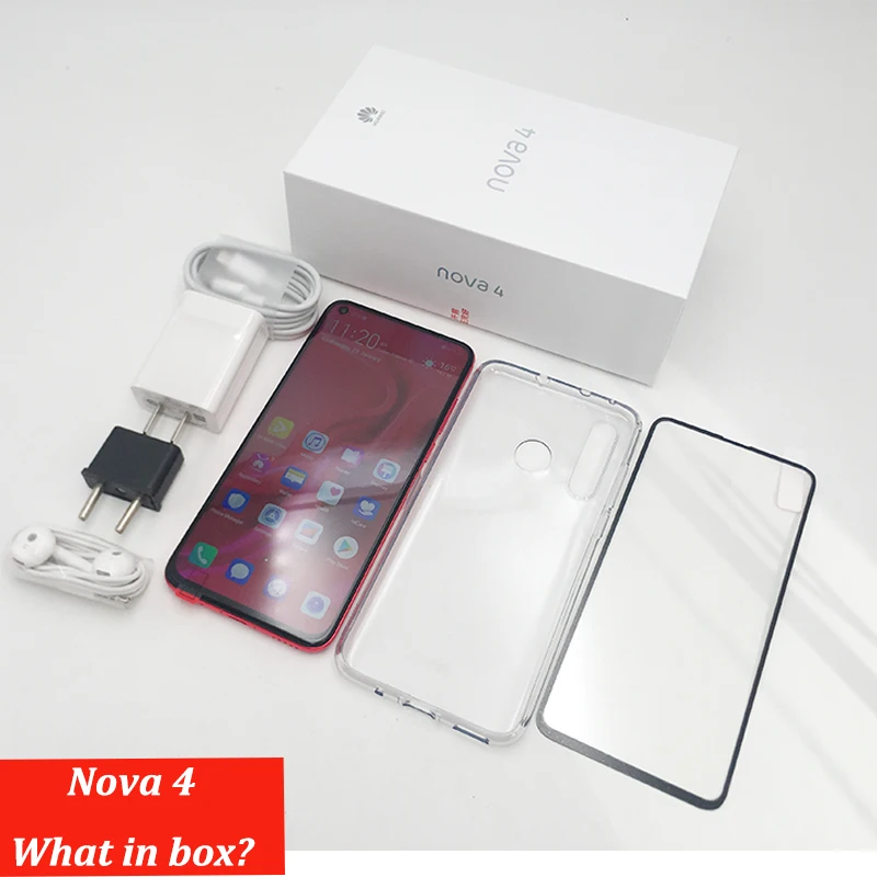 Huawei nova 4 nova4 6 дюйма 3 задняя камера мобильный телефон Kirin970 Octa Core face ID Android 9 0