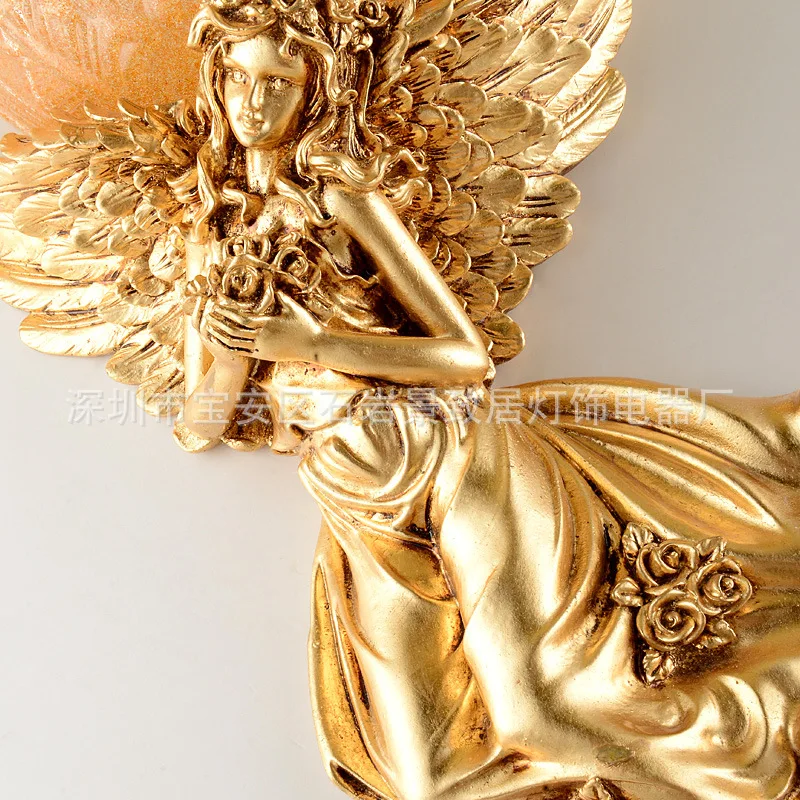 TUDA 2018 30x40 см Goldern Angel скульптура настенный светильник для прикроватной лестницы