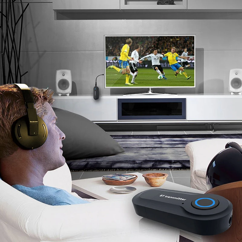 Роскошный 3 5 мм беспроводной Bluetooth адаптер передатчик стерео джек аудио