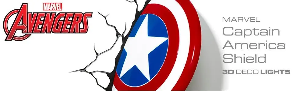 3D деко светильник Marvel Мстители Капитан Америка Щит 3D Настенный светильник кровать светодиодный Декор лампа для детей и украшения дома