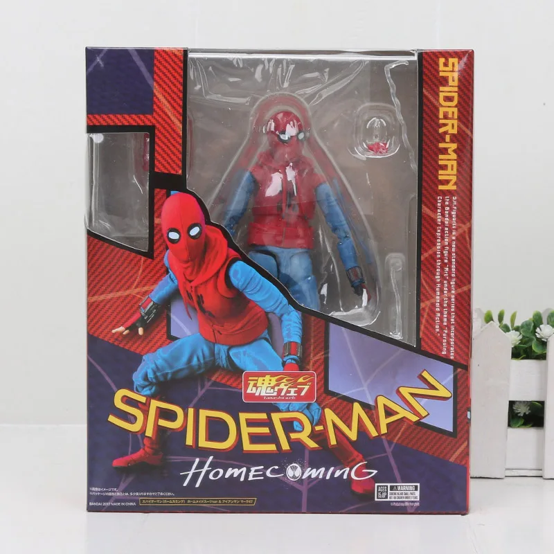 hatspiderman withbox Мстители Человек-паук возвращение на родину Человек-паук домашний костюм Ver. ПВХ фигурка Коллекционная модель игрушки подарок - Цвет: hatspiderman withbox
