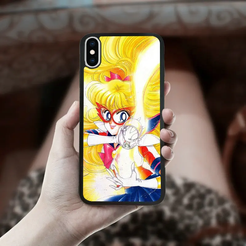 Mobile Phone Accessories for iphone X XS Case PC TPU Hard Plastic Back Cover Anti-knock Bag Hot Sailor Moon Anime |