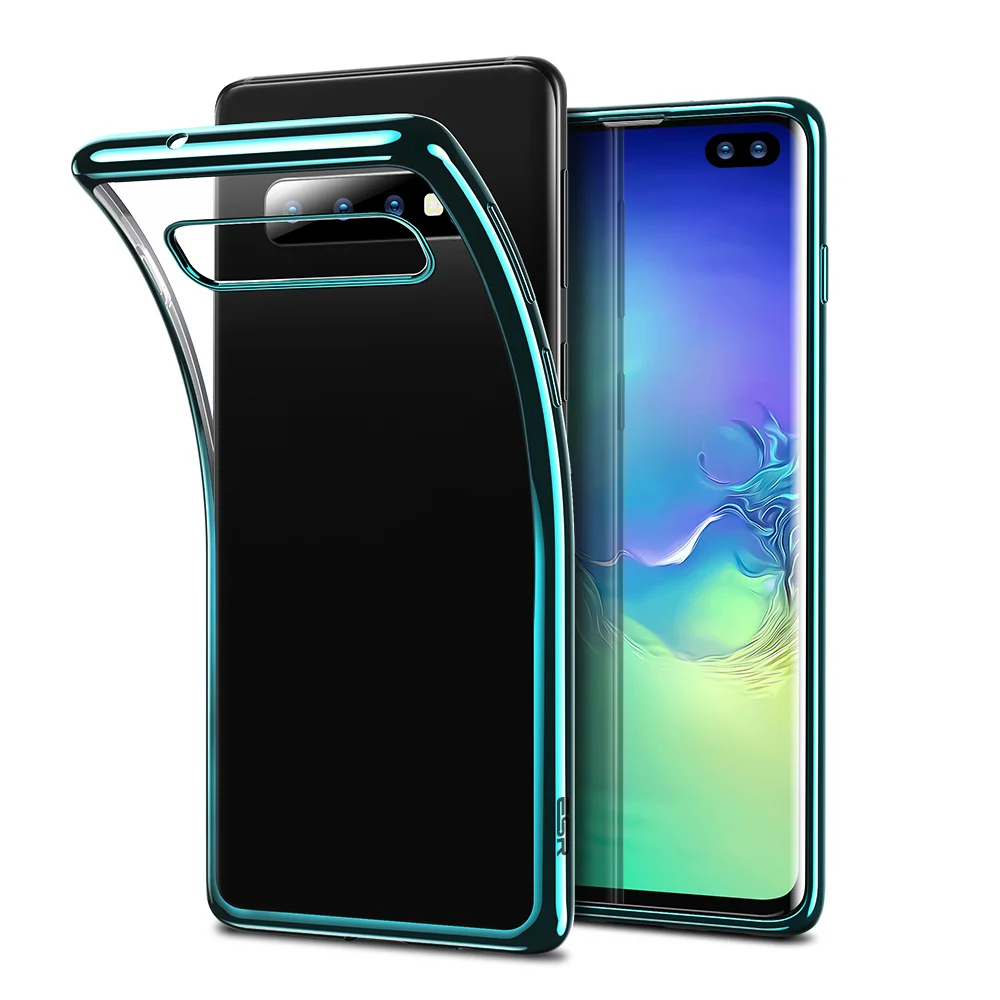 Чехол ESR для samsung Galaxy S10 S10 Plus, мягкий чехол из ТПУ с покрытием, чехол с глянцевым металлическим бампером, задняя крышка для samsung S10 Plus