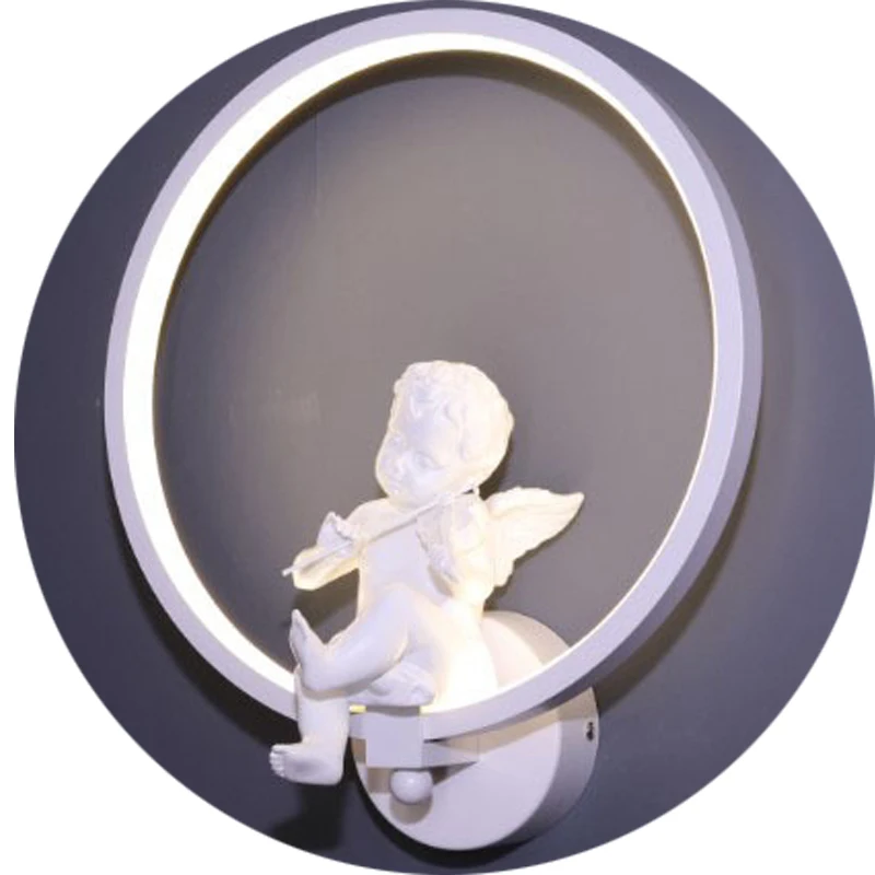 Nordic angel wall lamp bedside living room bedroom aisle creative personality children | Освещение