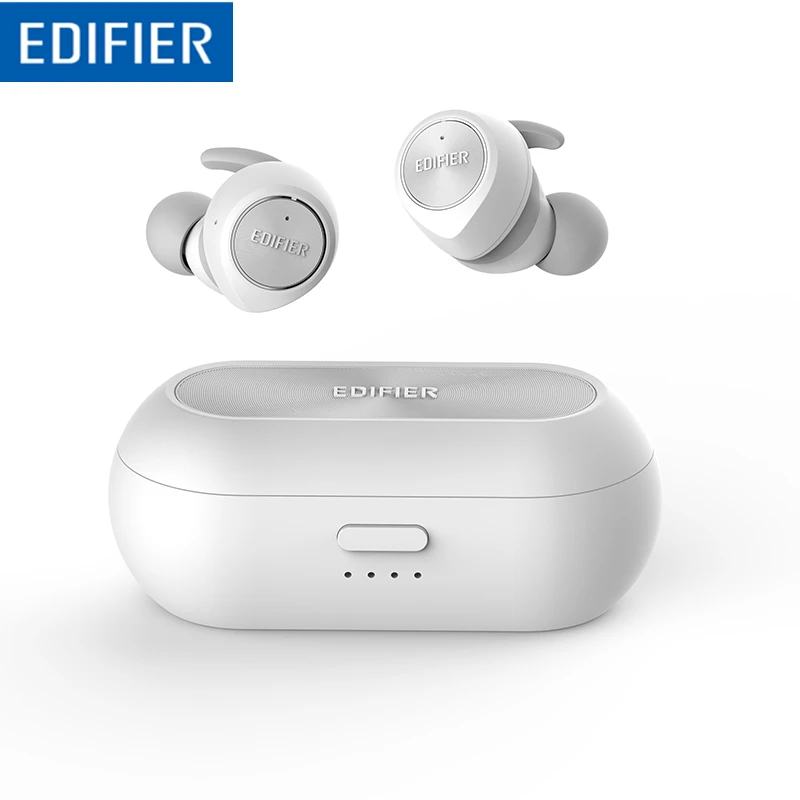 EDIFIER TWS3 Bluetooth V4.2 наушники вкладыши с зарядным боксом и съемными крыльями
