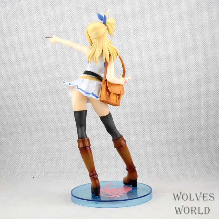 Huong Anime Figure 23 CM Fairy Tail Lucy Heartphilia with white dress PVC Action Collection Model Toy | Игрушки и хобби