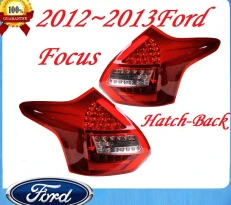 Red color Автомобильный бампер лампа для 2012 2013 года для FORD Focus 3 хэтчбек Светодиодная лента задний светильник s задний светильник красный цвет TJ Тип - Цвет: Red color