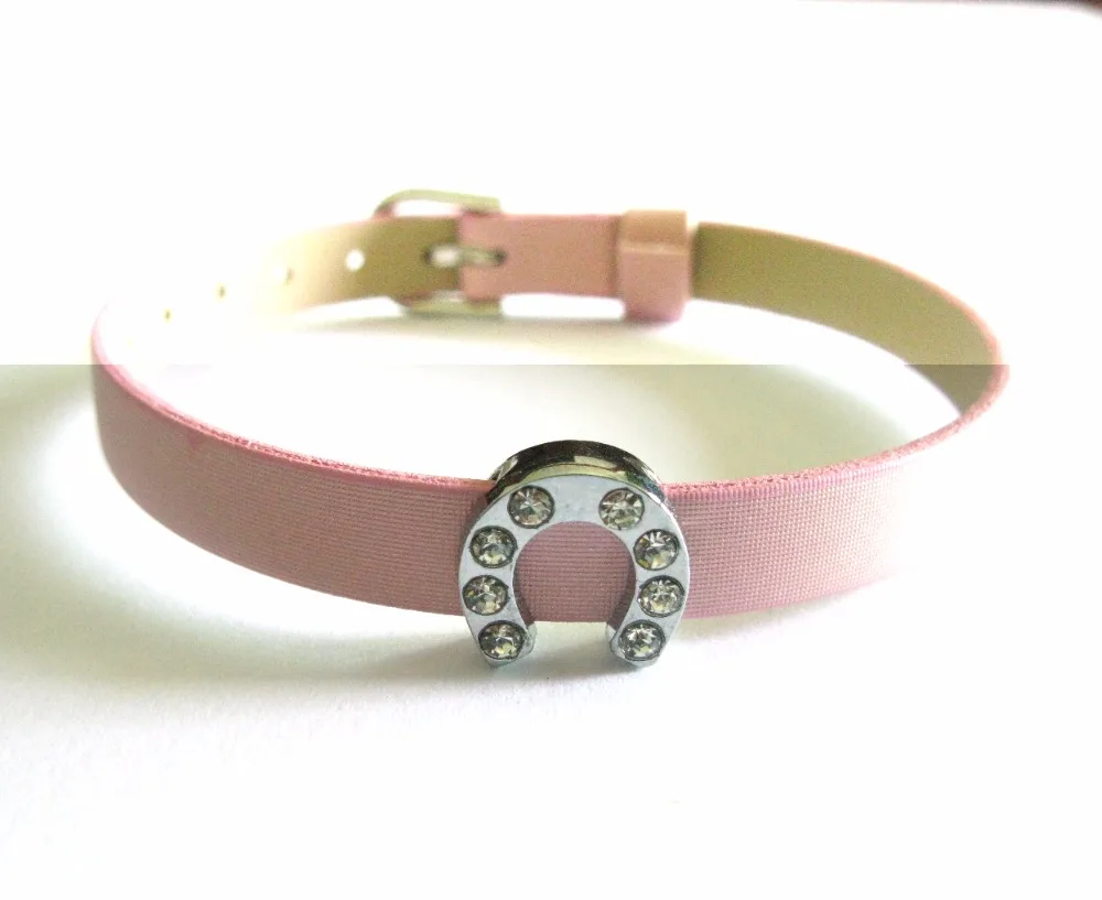 8 мм SL400 кристальная лошадь копыта слайд Шарм Fit полосы ошейник браслет|slide charms|banding