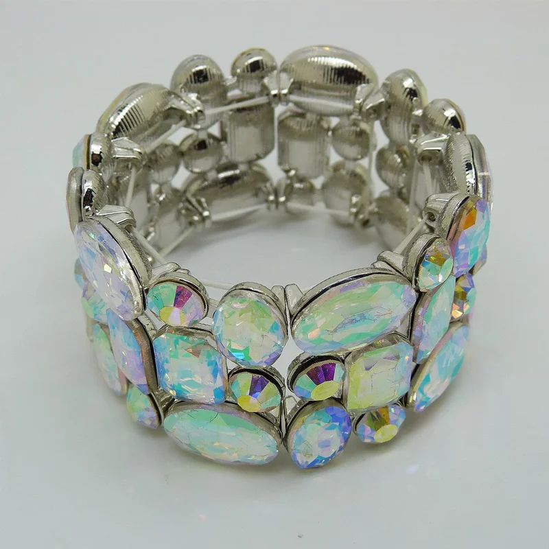 Эластичные браслеты с кристаллами Женские аксессуары 2019 | Украшения и