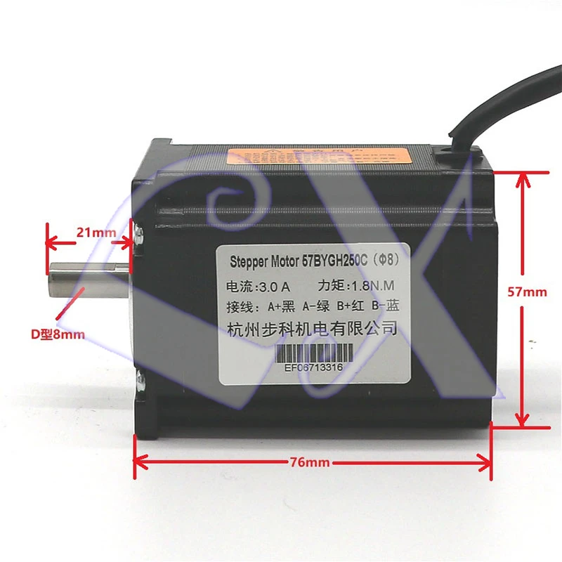 2-phase Hybrid Stepper Servo Driver Kit 57BYGH250C 1.8N.m 6mm Shaft diameter motor + TB6600 4A 32 microsteps driver | Обустройство