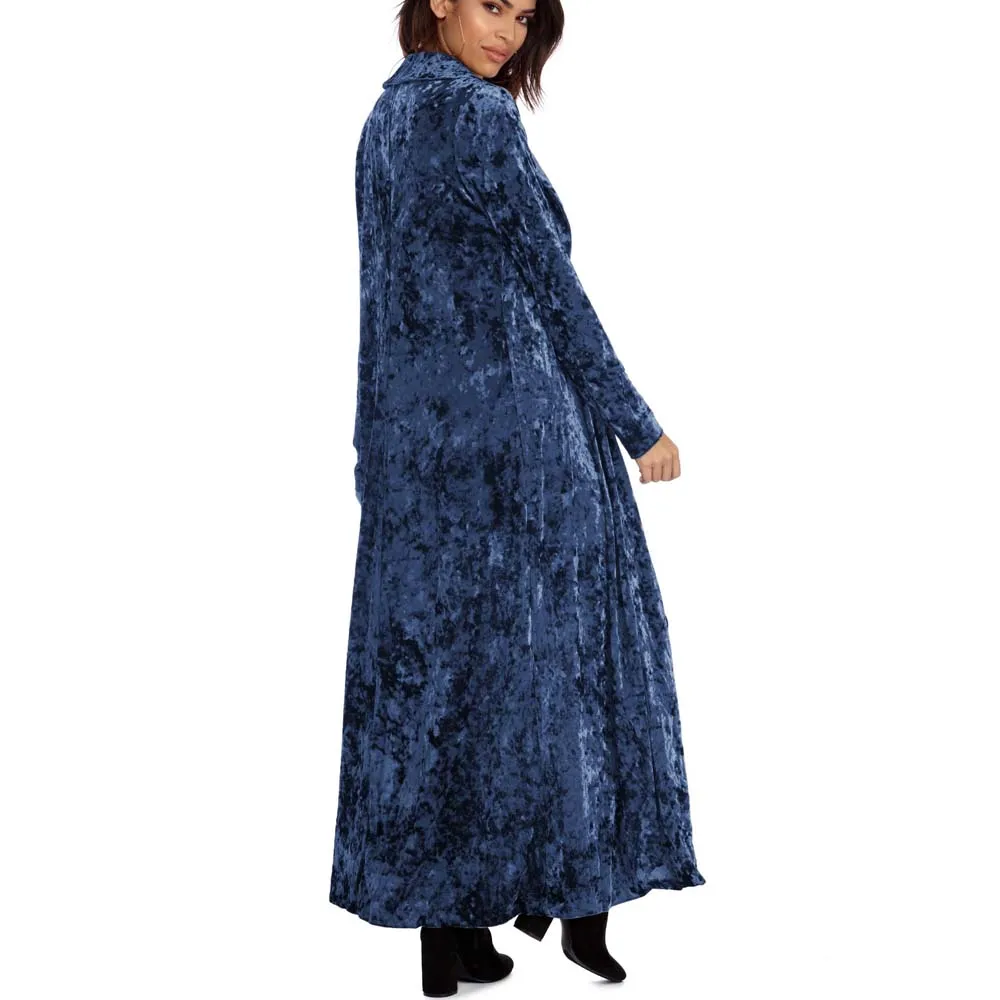 Осенне зимнее женское пальто с отложным воротником и длинным рукавом винтажное