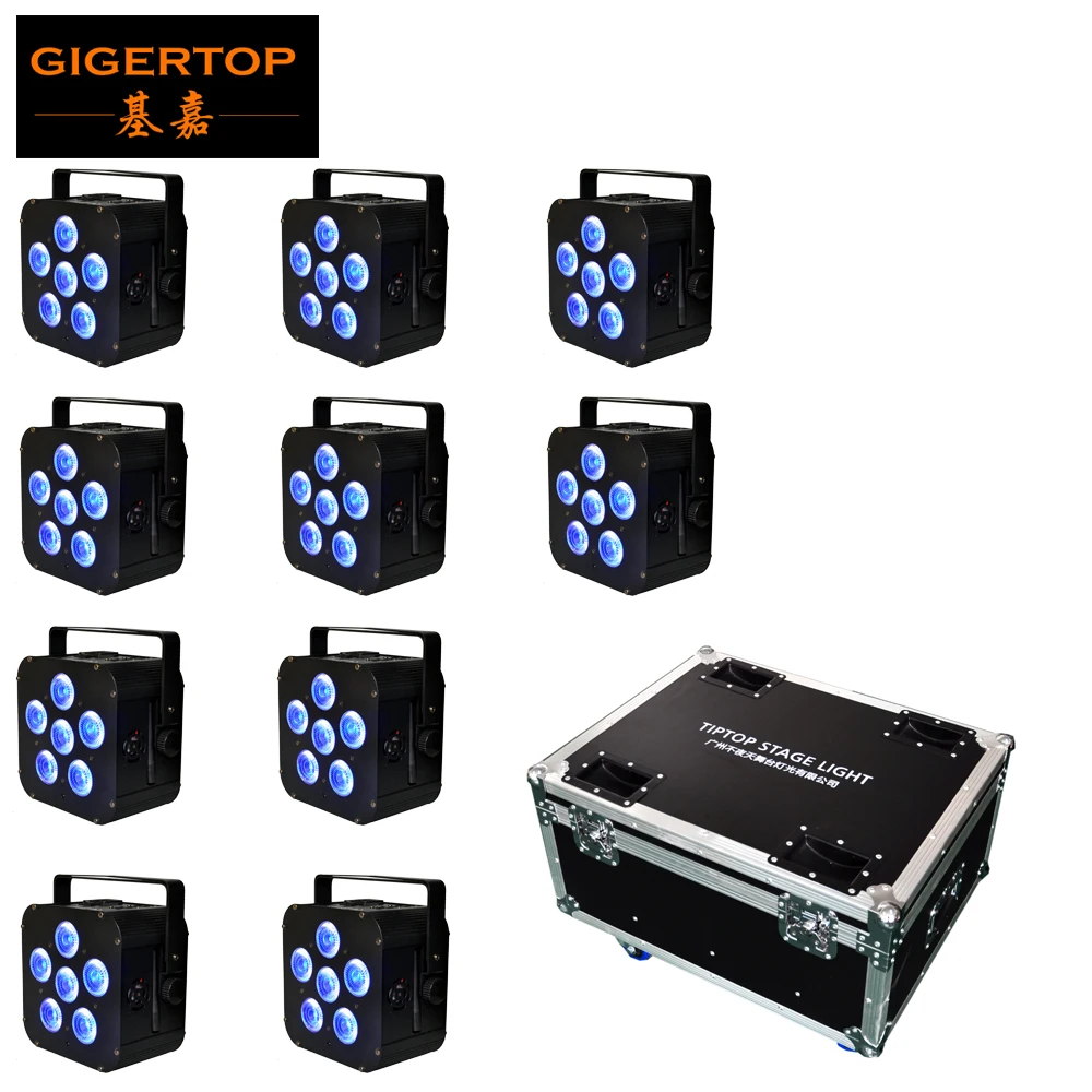 6*18 Вт RGBWA УФ Беспроводная dmx Uplighting батарея работает Wifi и IRC пульт дистанционного