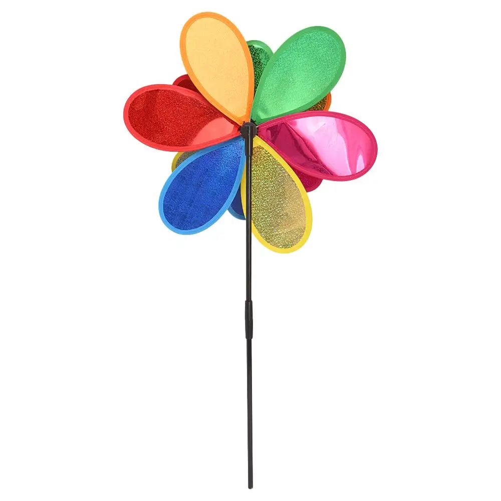 Блёстки двойная Слои ветряная мельница в виде подсолнечника ветра вертушка для