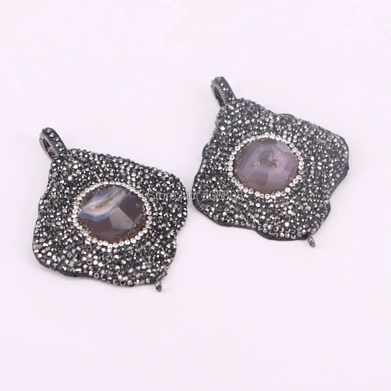 3CS природа геодезический кварц камень подвеска бисер проложить кристалл горный