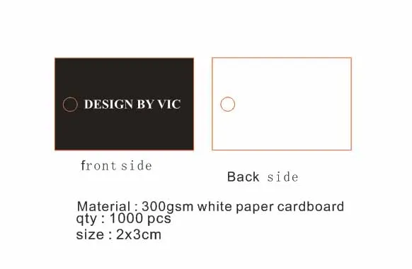 Изготовленный на заказ логотип картон глянец Черный с белым буквенным принтом 3*2