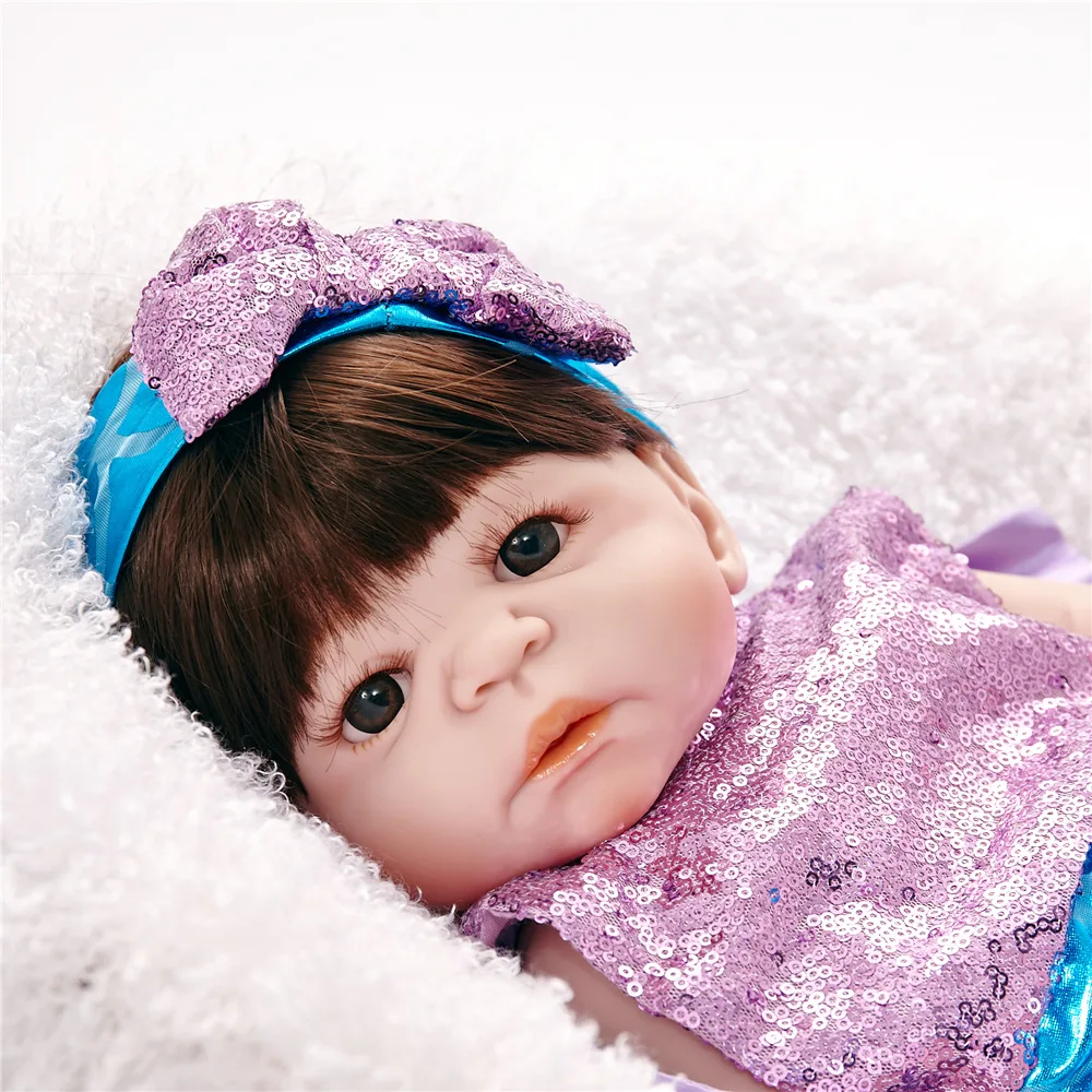 55 см детские куклы реалистичные Bebes Reborn силиконовые игрушки для девочек