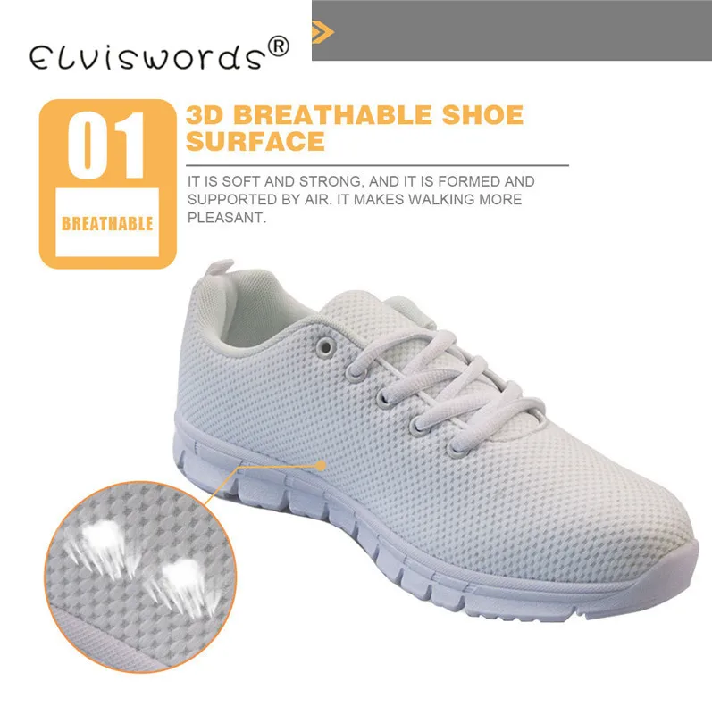 Женские кроссовки на плоской подошве ELVISWORDS белые для подростков 2019|Обувь без