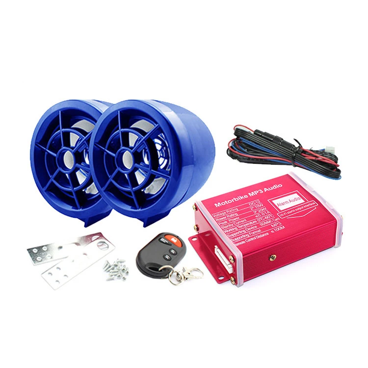 12 V мотоциклов аудио Динамик SD USB MP3 FM с хостом безопасность пульта дистанционного