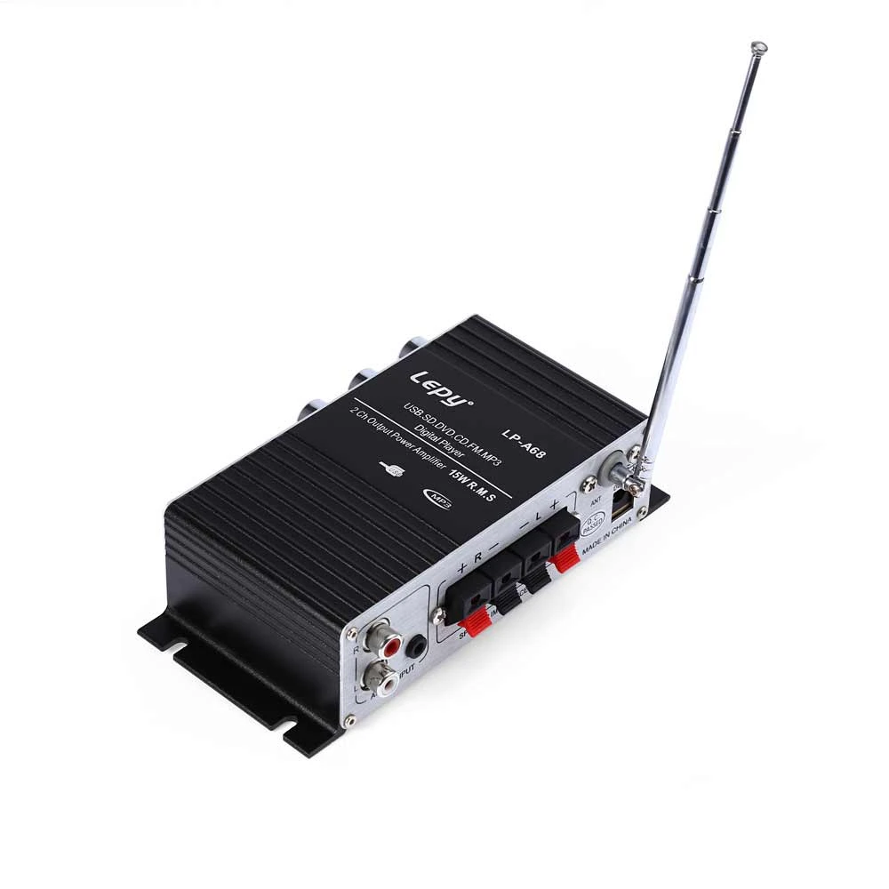 LP A68 многофункциональный бытовой мотоциклетные Портативный усилители FM SD USB MP3