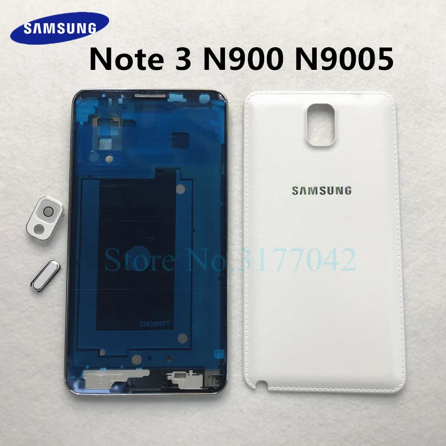 Для SAMSUNG Galaxy Note 3 N900 N9005 полный корпус Передняя средняя рамка задняя крышка