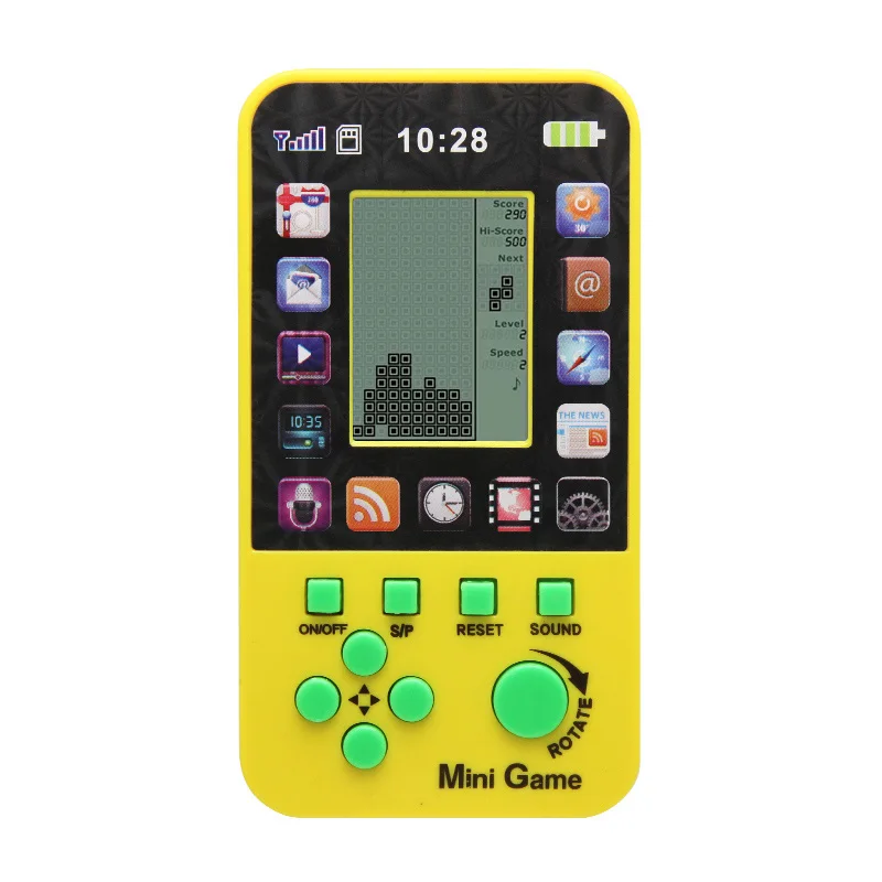 Бесплатная доставка Детский пульт для детей игрушка Ретро тетрис игровая