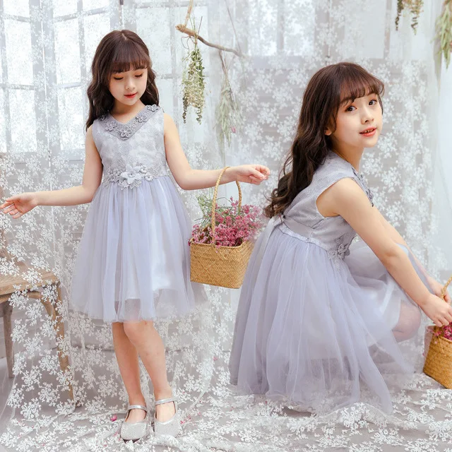 Rlyaeiz High Quality Kids Dresses For Girls 2019 Summer Fashion Lace 2-7Y Princess Ball Gown Dress | Детская одежда и обувь
