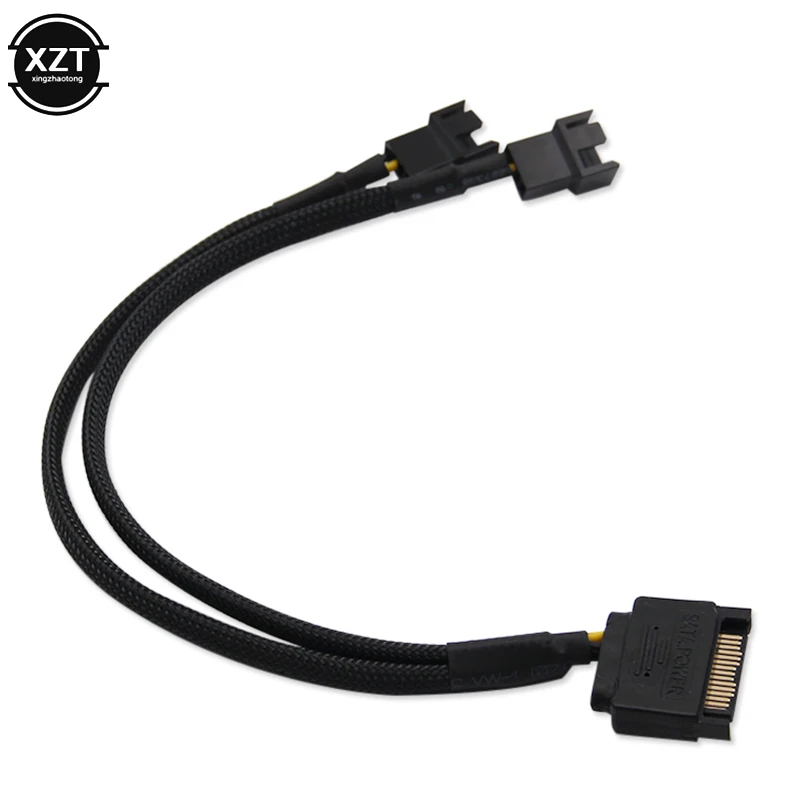Рукава SATA 15Pin на 2 сторонний 3 контактный 4 вентилятор охлаждения адаптер питания