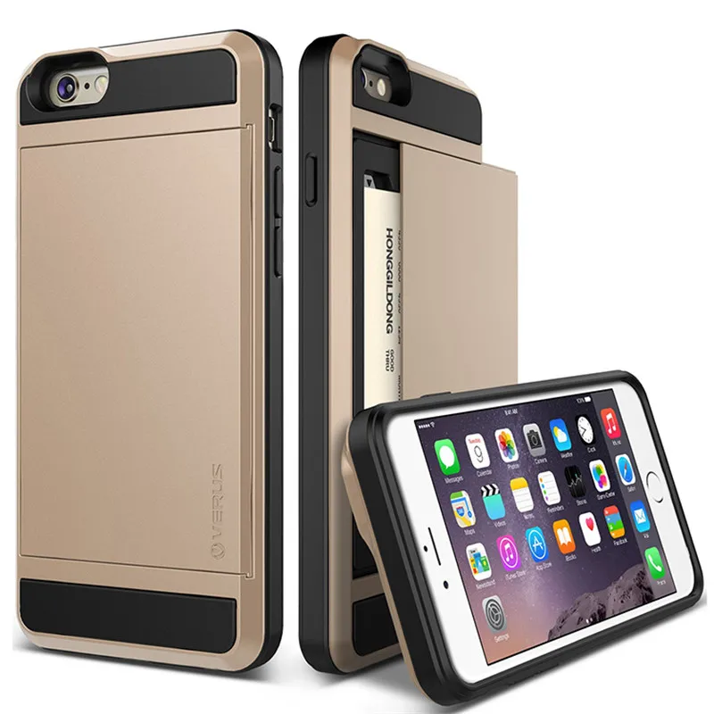 Чехол Fundas для iPhone 6 и s ETUI силиконовые PC + TPU двойной Слои Панцири Coque с горкой карты
