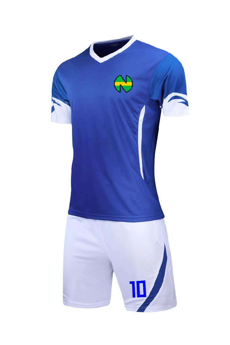 Комплекты футбольной одежды Captain Tsubasa футболка Ozora Nankatsu с логотипом N для