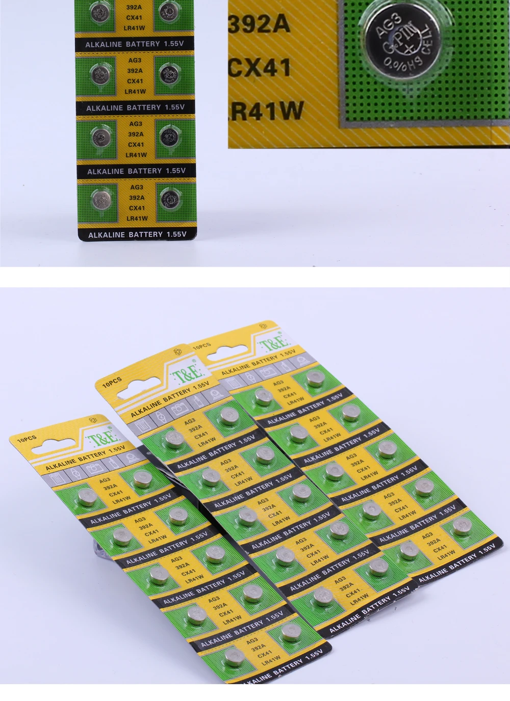 10 шт. кнопочная Батарея 1,55 V AG3 392A L736 LR41 392 384 SR41SW CX41 192 AG 3 G3 LR736 SR41 щелочные батареи таблеточного батарейки-таблетки
