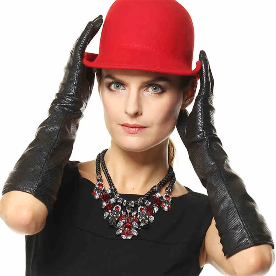 Перчатки женские из натуральной овечьей кожи длиной 45 см|sheepskin gloves|gloves for drivinggloves