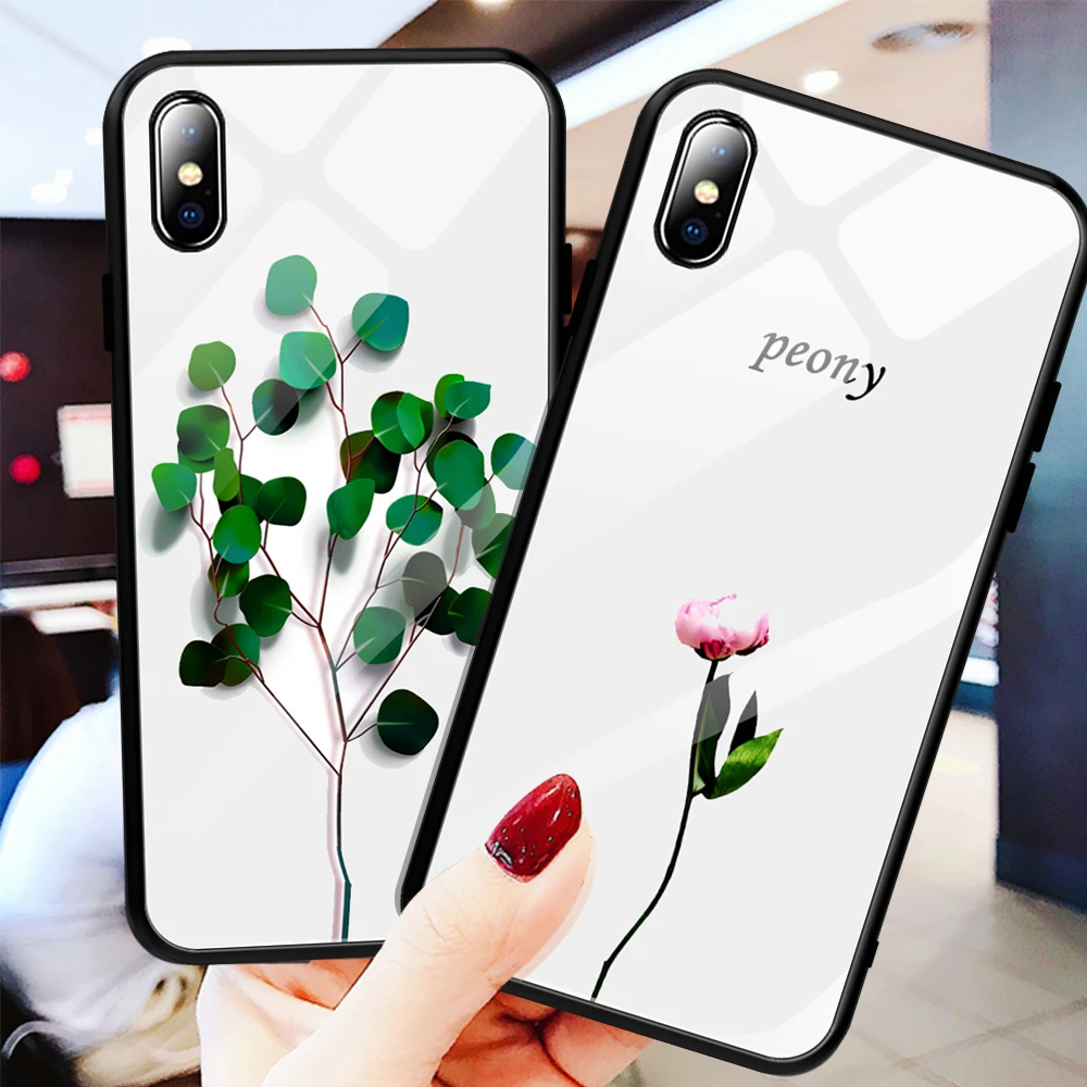 Градиентный чехол из закаленного стекла для телефона для iPhone 7 8 XR X 6 S 6 S 7 Plus XS Max 11 Pro Max 11 Pro 11 Чехол Мягкий ТПУ Роскошный чехол