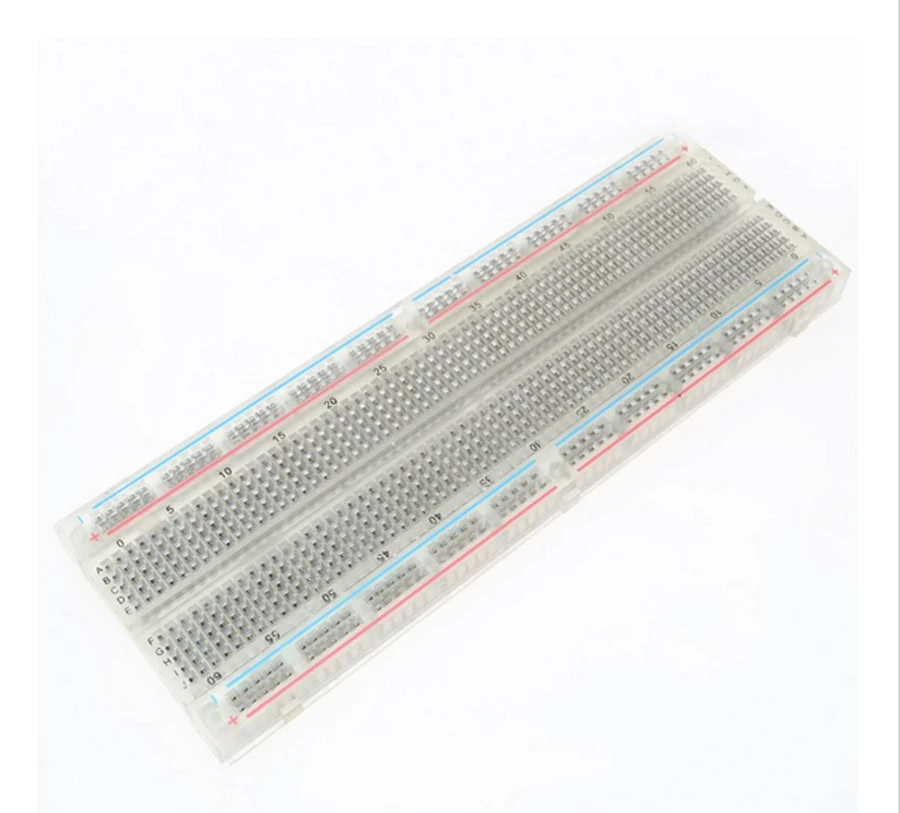 MB 102 Кристалл Макет 830 Точка Solderless PCB хлеб доска прозрачный MB102 с цветной бар