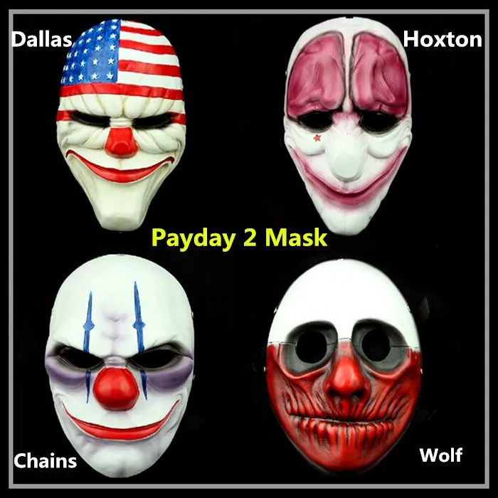 Горячая Хэллоуин Маскарад косплей PAYDAY 2 Даллас США национальная маска с флагом Heist Джокер, клоун костюм взрослые Вечерние Маски на голову