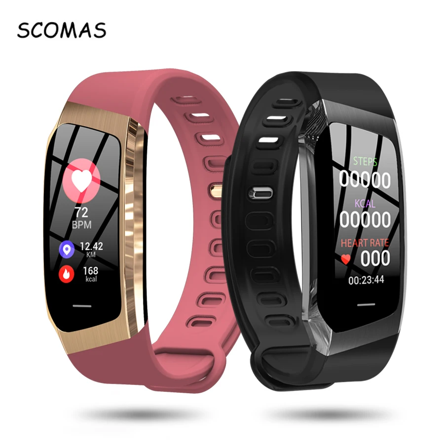 SCOMAS умный Браслет 0,9" ЖК-дисплей IP67 Водонепроницаемый Монитор артериального давления пульса фитнес-трекер умный Браслет