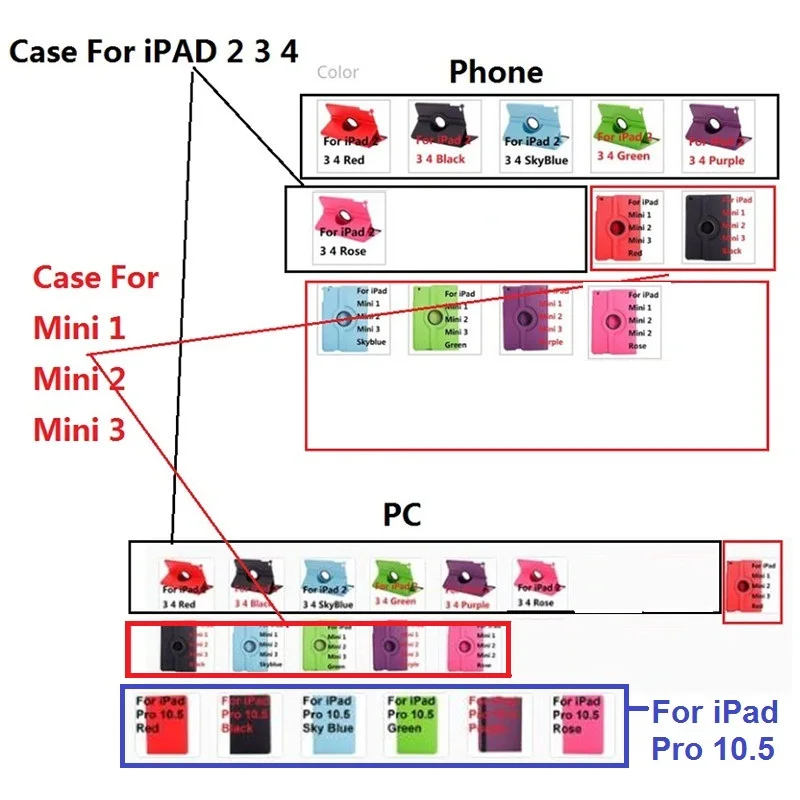 Чехол-книжка QUWIND из искусственной кожи с подставкой для IPad 2 3 4 Mini 1 Pro 10 5